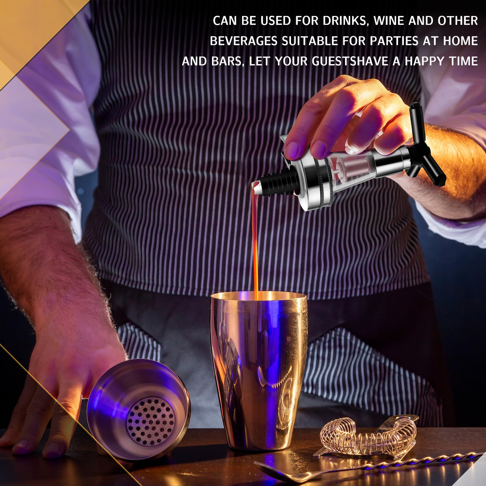 Dispensador de licor de 6 botellas montado en la pared, dispensador de licor de vino, máquina de mayordomo para el hogar, cóctel, bebida, alcohol, whisky, bar, fiesta 5