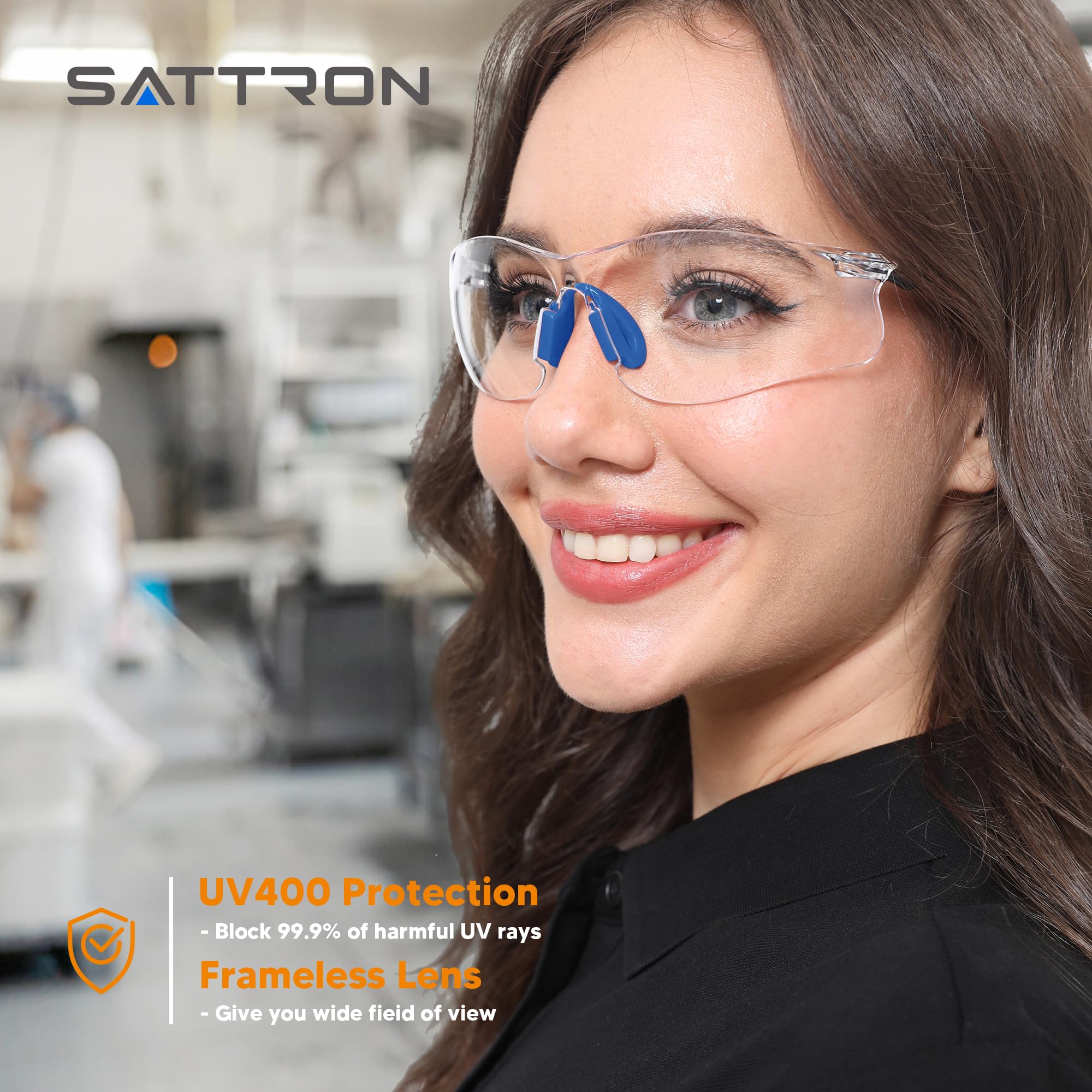 Gafas de seguridad con protección UV ANSI Z87.1, resistentes a los arañazos y a los impactos