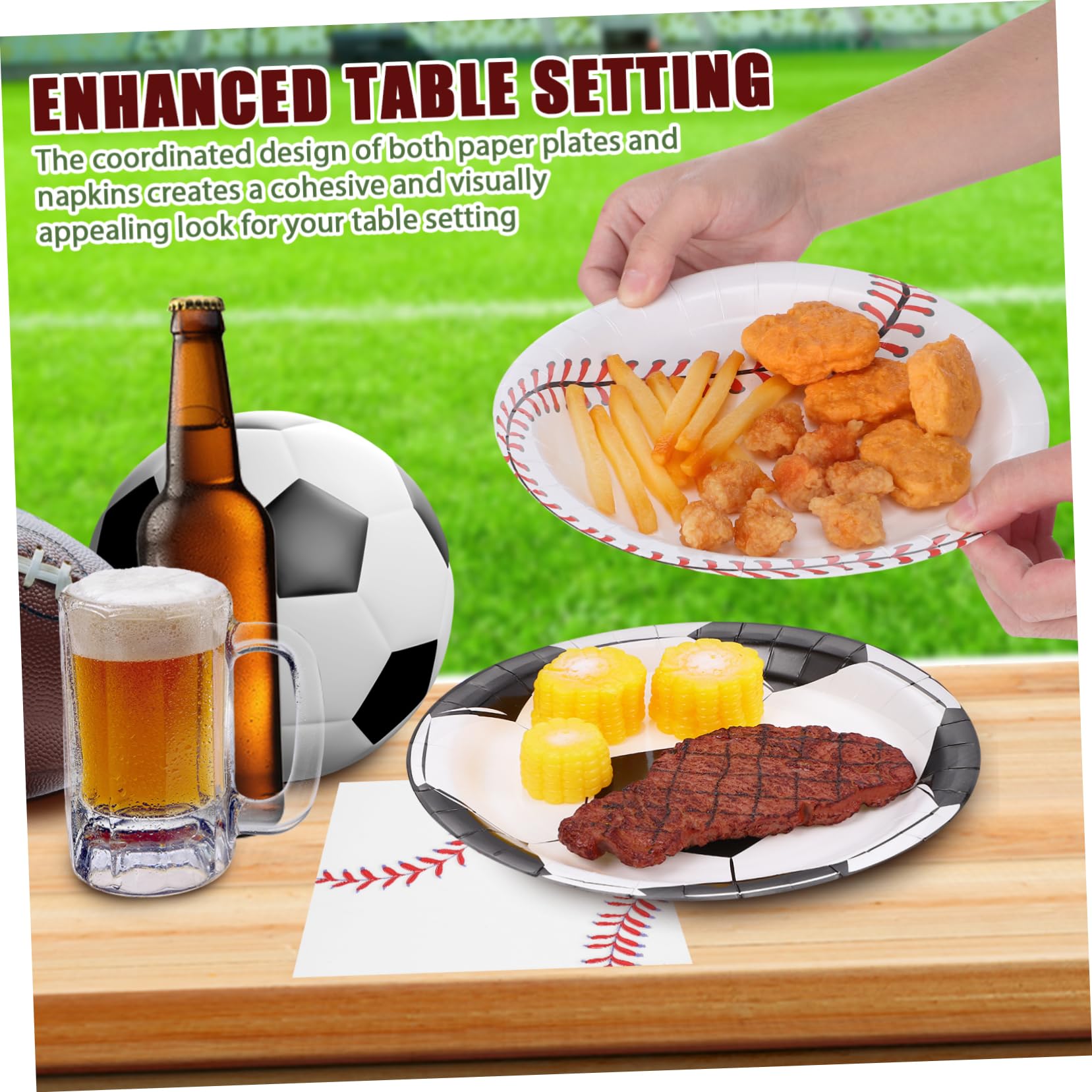 PRETYZOOM Forniture Per Feste A Tema Sportivo Set Di Decorazioni Per Basket Calcio Football E Baseball