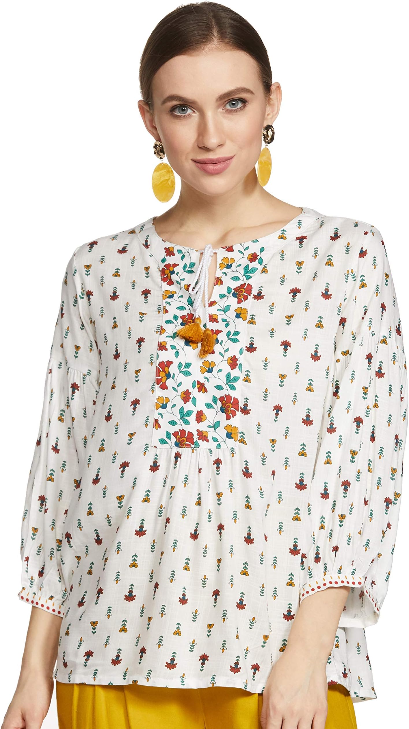 global desi Women's Rayon Regular Fit Top