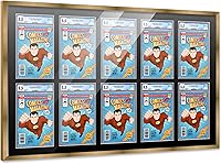 Vista 145 de Poster Palooza Marco de cómic con paspartú para 2 cómics CGC, CBCS o PGX Graded Comics – Marco de cómic negro para cómics de 8.125 x 13 pulgadas