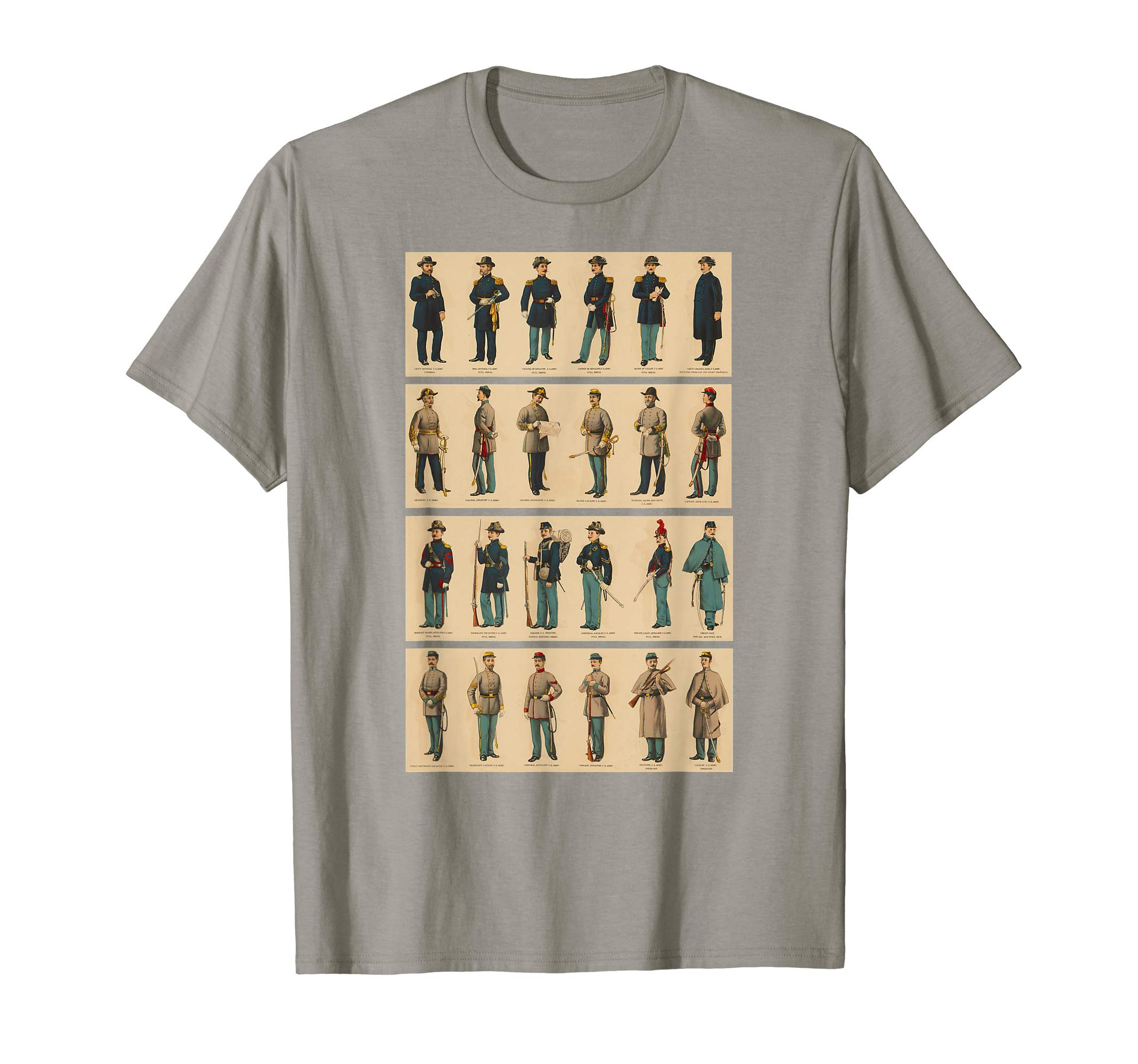 War Vs PeaceRetro Art USA Military History Dress Guide Vintage Civil War T-Shirt