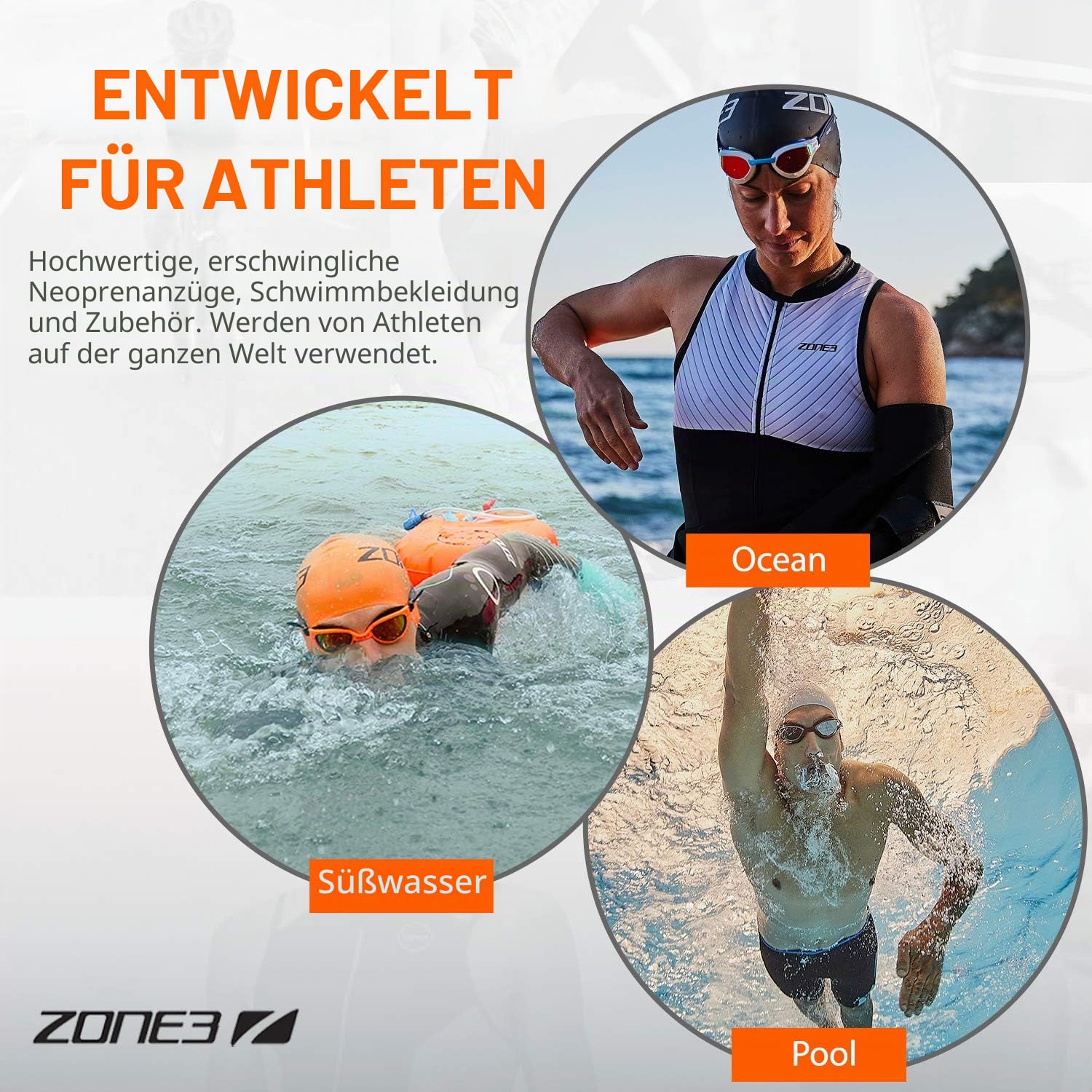 ZONE3 Unisex Dampf Schwimmbrille (1er Pack)