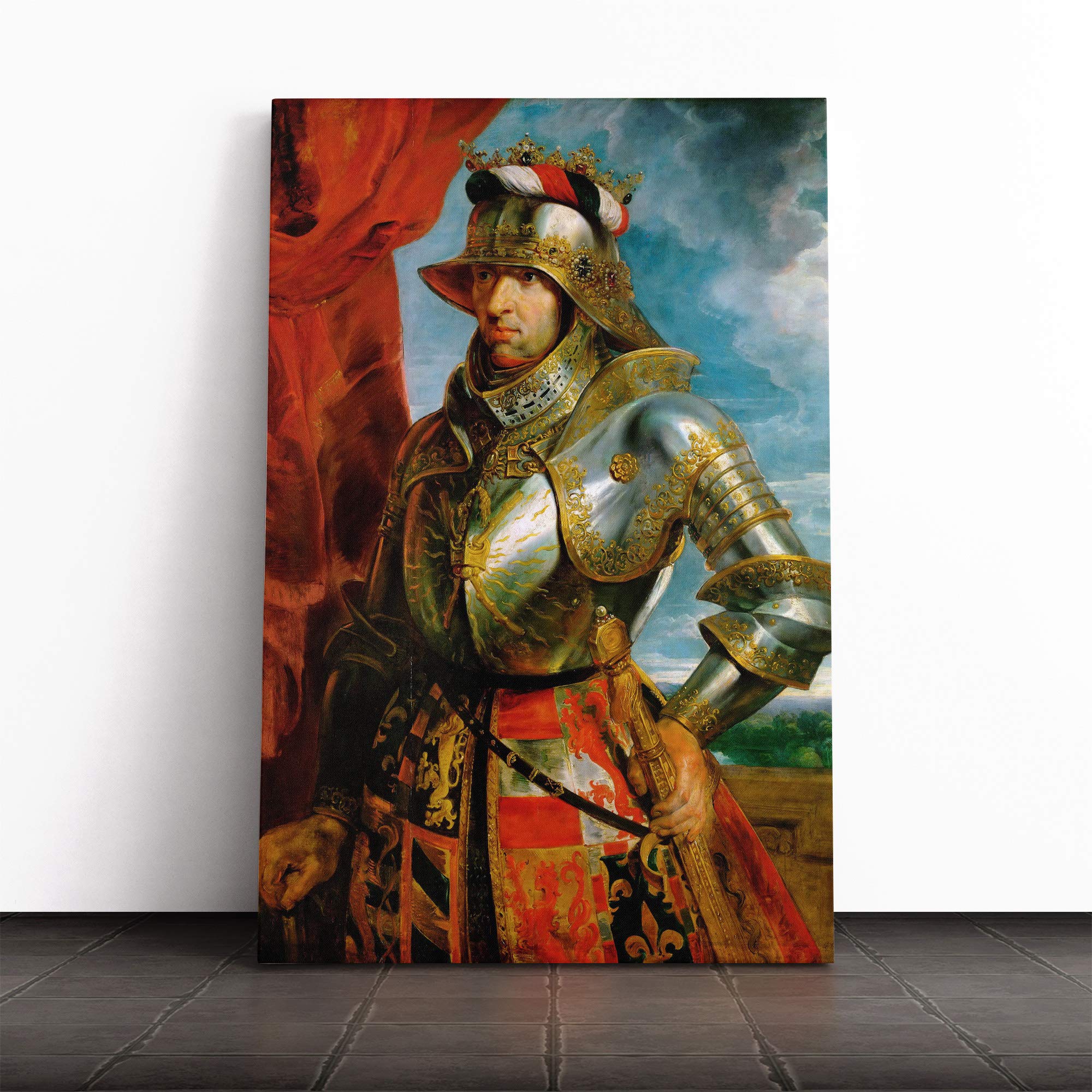 Peter Paul Rubens Emperor Maximilian Canvas Print | Gallery Wrapped 30mm Frame Wall Art | 30x20 inches | Ready to Hang | Modern Picture | Living Room Bedroom Lounge Office