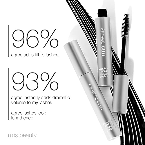 Miniatura 3 de RMS Beauty Straight Up - Máscara de péptido voluminizadora de color negro - Agregue volumen levante y nutrición a las pestañas - Sistema Pro péptido