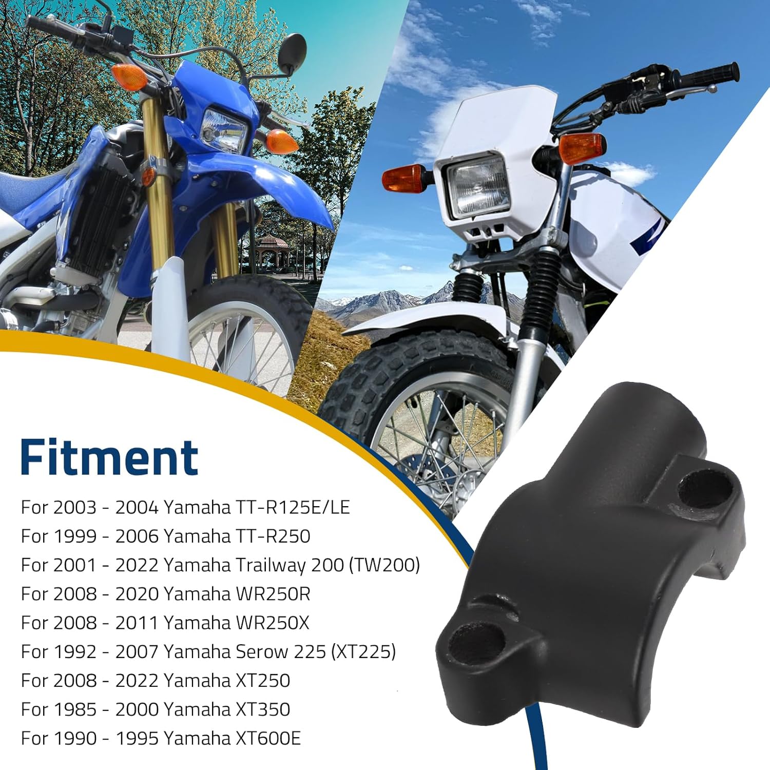 33G-82913-01-00 Lower Clutch Perch Lever Holder, Lower Clutch Perch Lever Clamp for Yamaha TT-R250 WR250R XT 225 350 600 TW200 on The Backside of The Clutch Perch