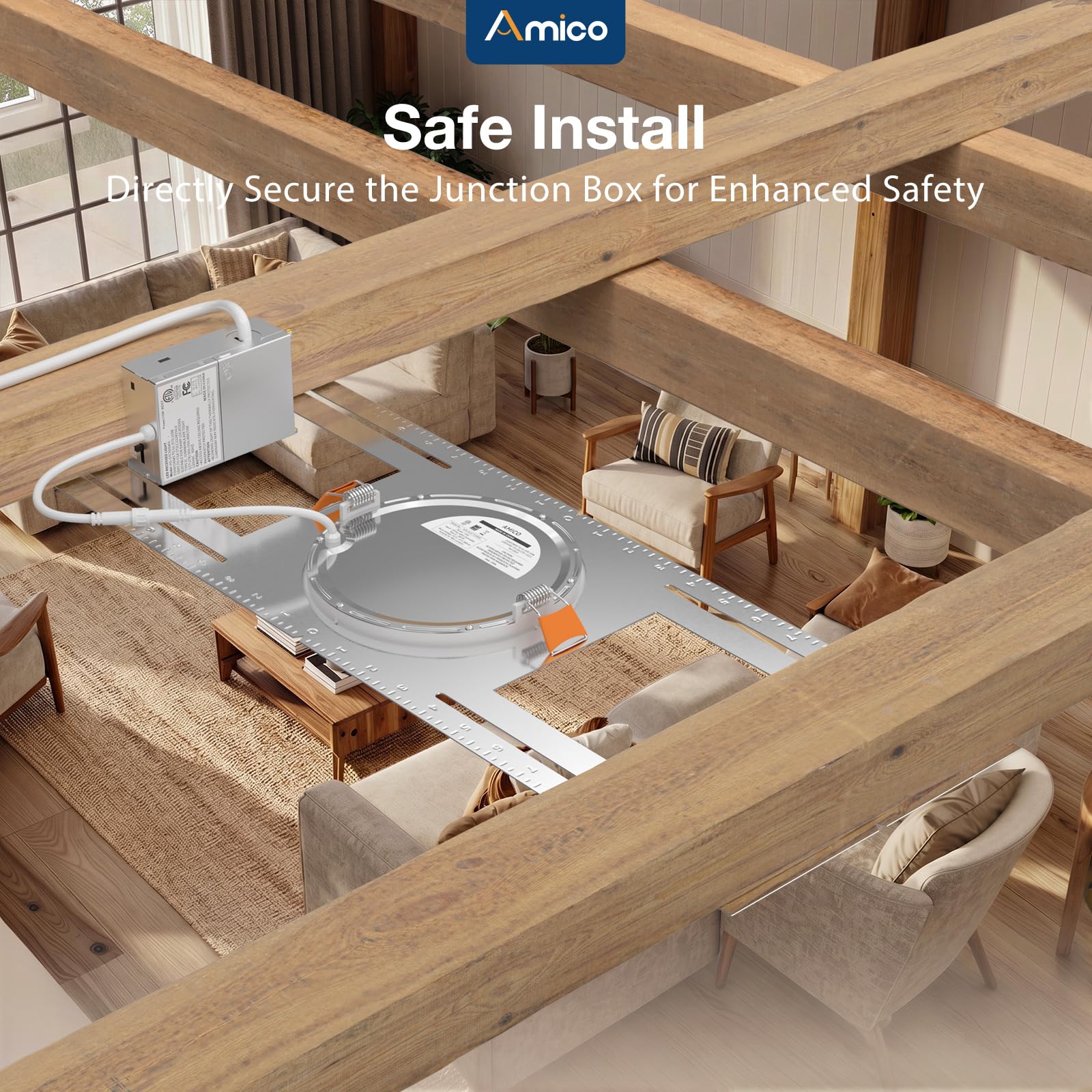 New Construction Light Mounting Plate - Amico -6 New Construction Light Mounting Plate - Amico -6