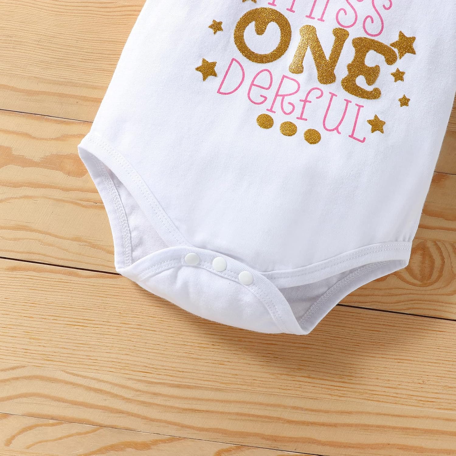 Baby Girls 1st First Birthday Outfits Cotton Romper TuTu Skirt Set with Sequins Bowknot Headband 3Pcs - Image 6