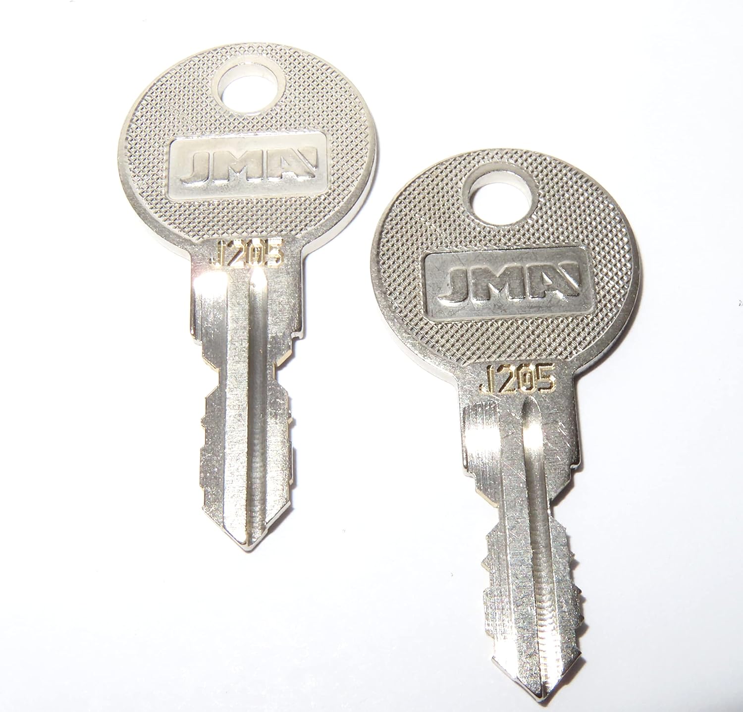 2 Keys For Better Built Tool Box Key Code Series J201 thru J220 NUMBER ENGRAVED ON FRONT OF KEYS (J205)