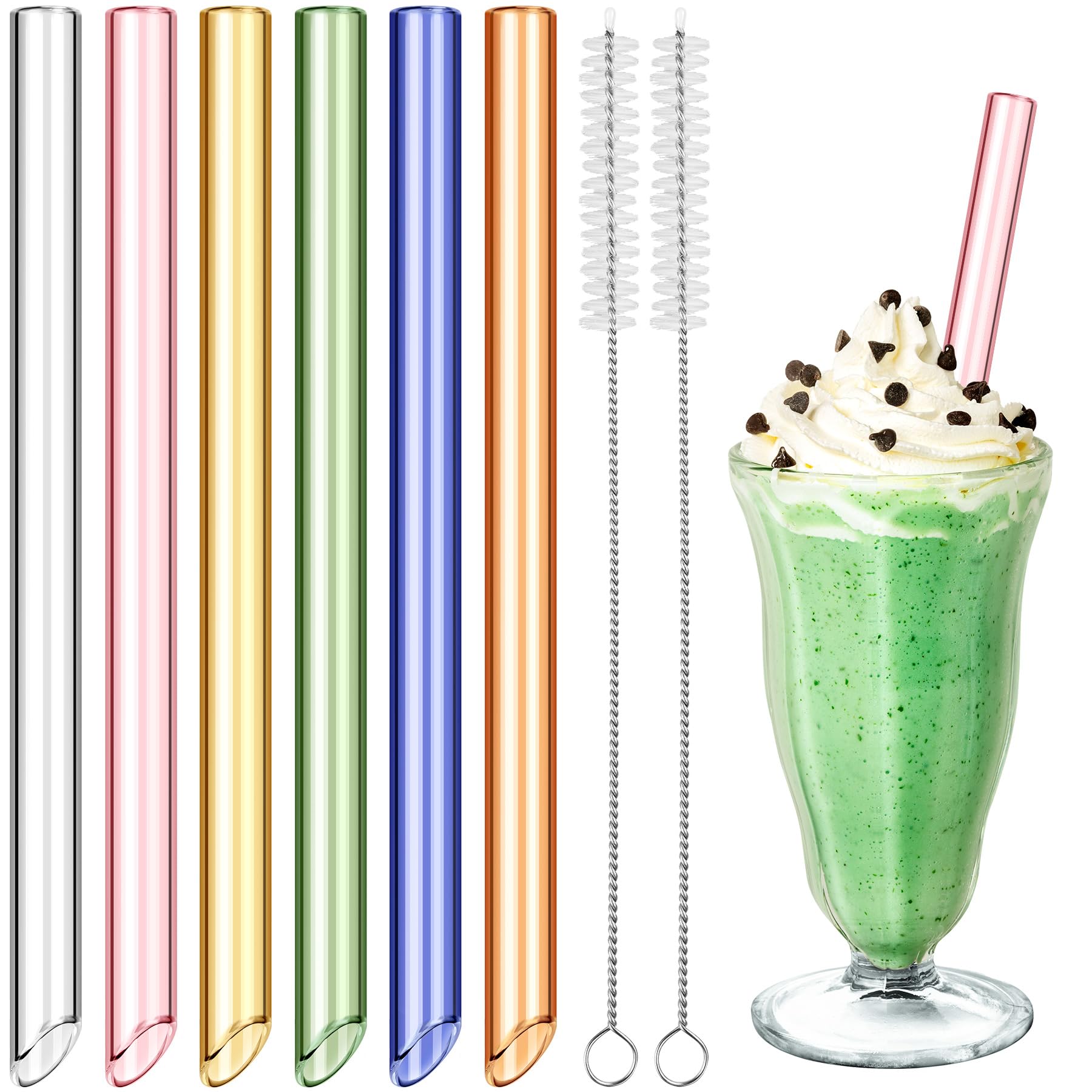 Pailles de boba en verre multicolores pour vos soirées smoothies et bubble tea maison