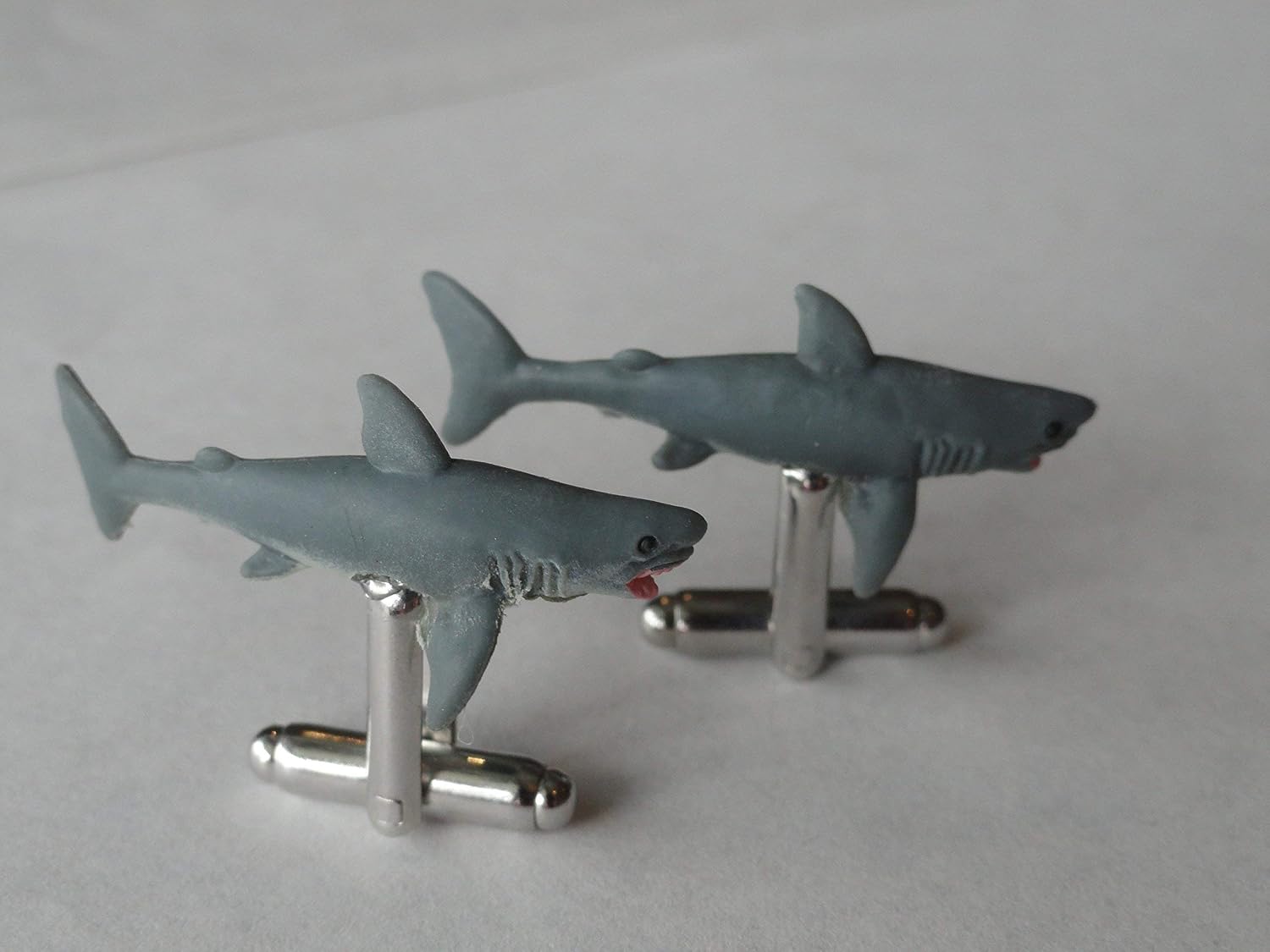 Shark Cufflinks, Lapel Pins, Tie Bars, Earrings, Jewelry and Accessories