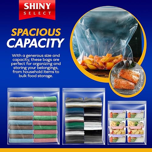 Miniatura 5 de 10 unidades Tamaño gigante 8 galones  Gran bolsa resellable con cremallera superior para almacenamiento  Tamaño XL para ropa de temporada, mantas,