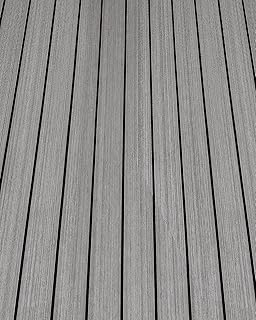 OCEANBROAD EVA Foam Boat Flooring with 3M Adhesive Backing Marine Self-Adhesive Decking 96''x45.6''/36''/28.8''/16.8'', 48''x16.8'' Faux Teak Sheet for Jon Boats Swim Platform Helm Pad RV Floor