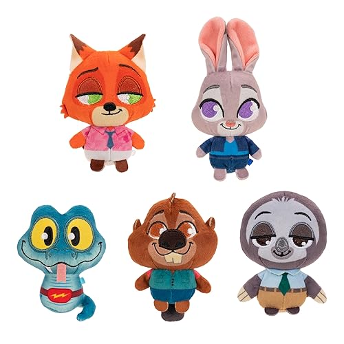Disney’s Zootopia 2 3” Mystery Tails 5-Pack Mini Plush - Toys for Kids and Preschoolers - Suitable for Ages 3+