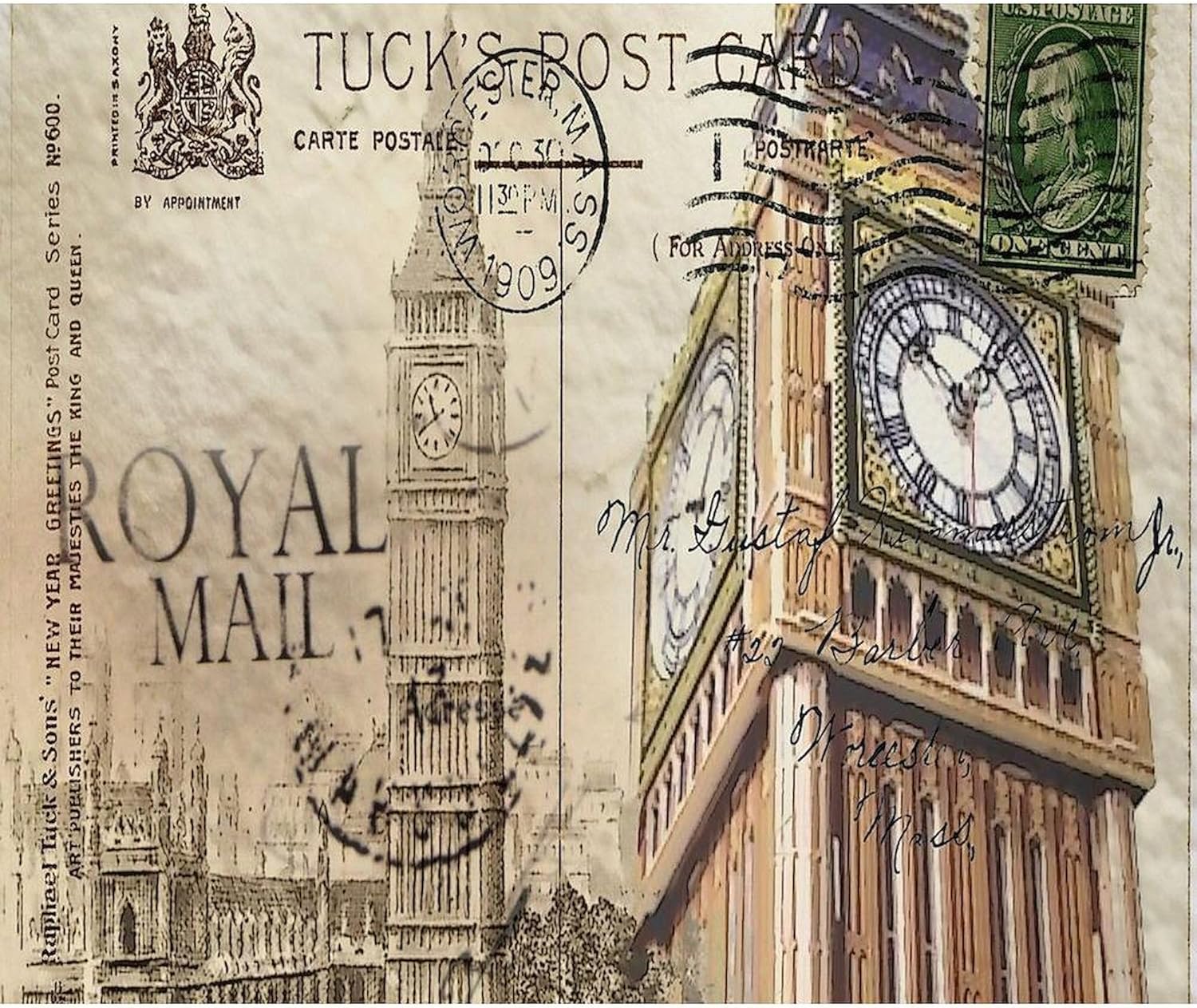 CafePress Vintage London Big Ben Sherpa Fleece Throw Blanket 60" L x 50" W