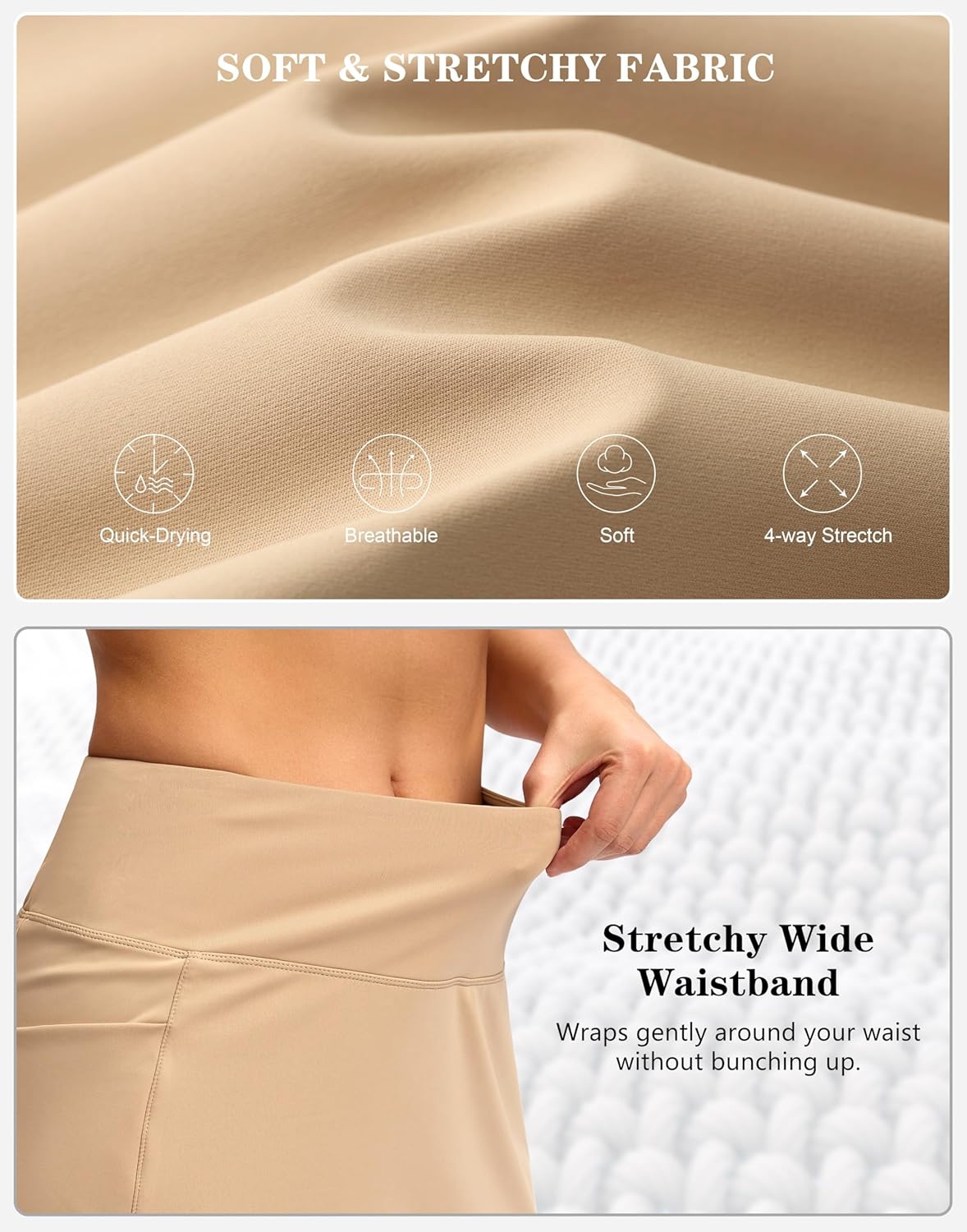 Women's Golf Skirts Skort 4 Side Pockets High Waisted Stretchy Tennis Skirt with Short Athletic Casual - Image 6