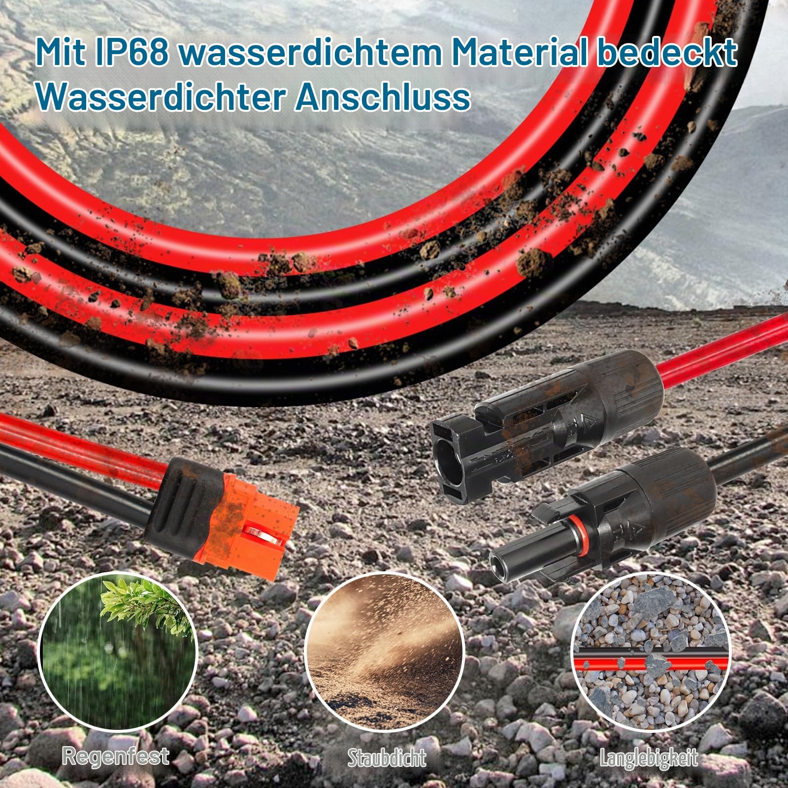 10 AWG XT60i auf Solarkabel, 10 m