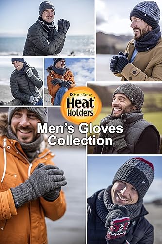Miniatura 7 de Heat Holders Guantes de trabajo sin dedos para hombre, con aislamiento y acanalados, guantes de trabajo de invierno