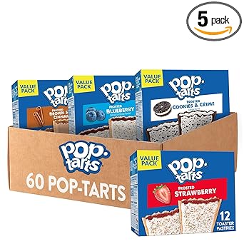 Pop-Tarts Toaster Pastries, Breakfast Foods, Kids Snacks, Variety Pack (60 Pop-Tarts)