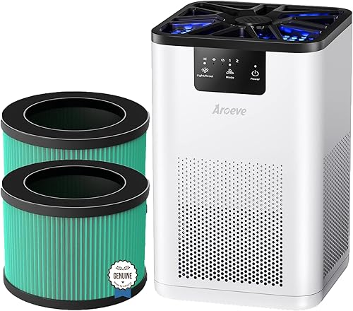 AROEVE Purificadores de aire MK06 con 3 filtros (1 versión básica y 2 versiones de caspa de mascotas)