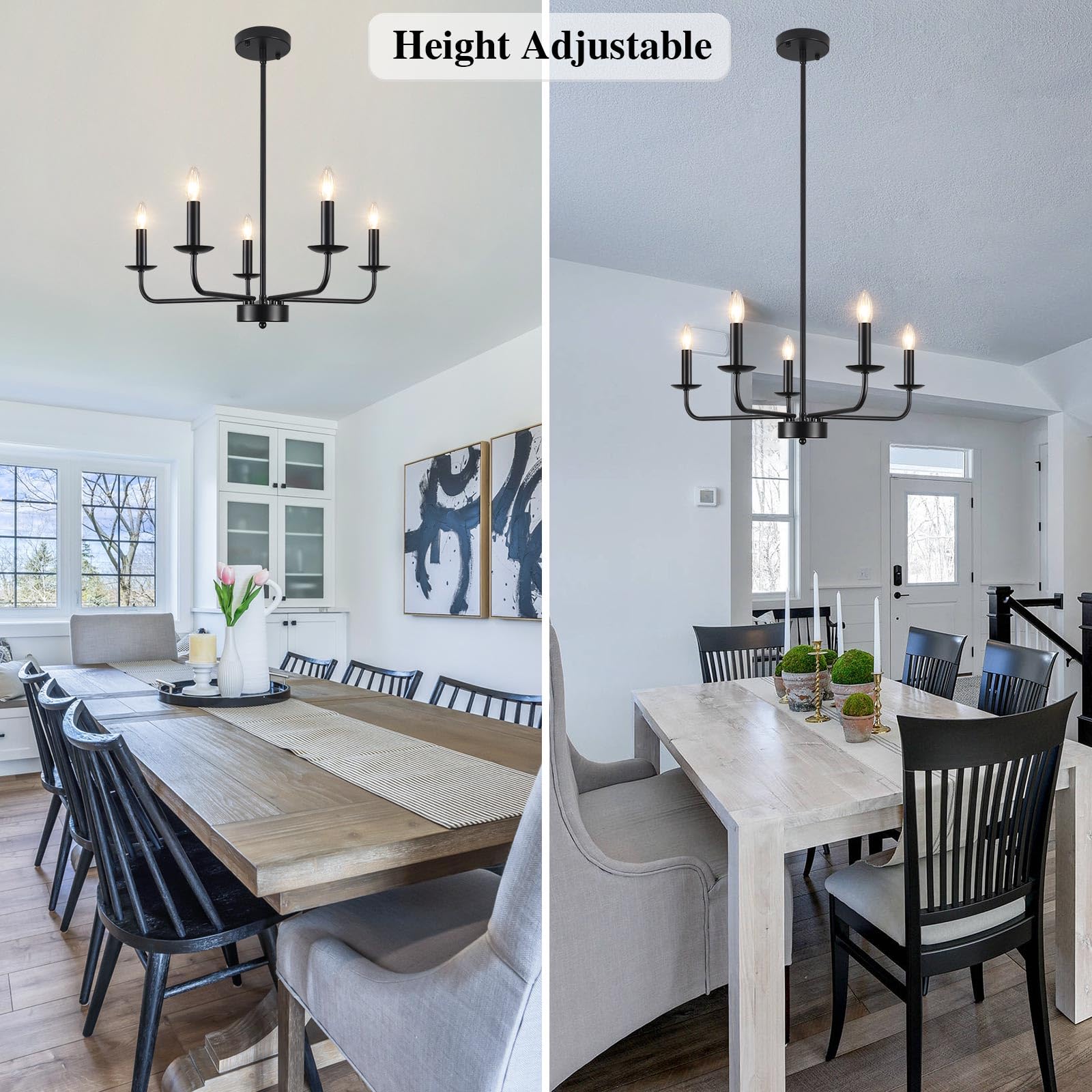 Snapklik.com : Modern Farmhouse Chandeliers For Dining Room Black ...