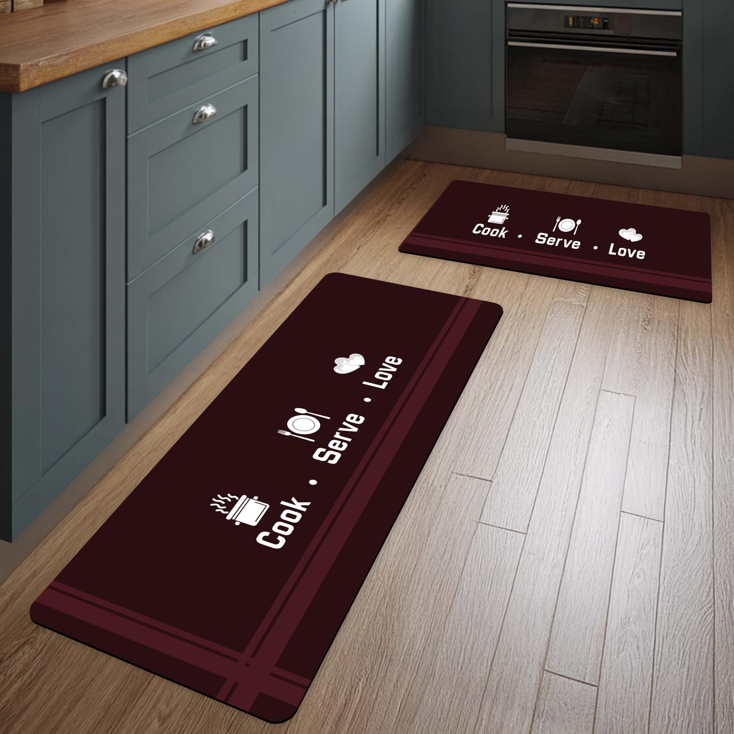 TURTLEWINGS Kitchen Floor Mats - Absorbent & Non-Slip -16 TURTLEWINGS Kitchen Floor Mats - Absorbent & Non-Slip -16