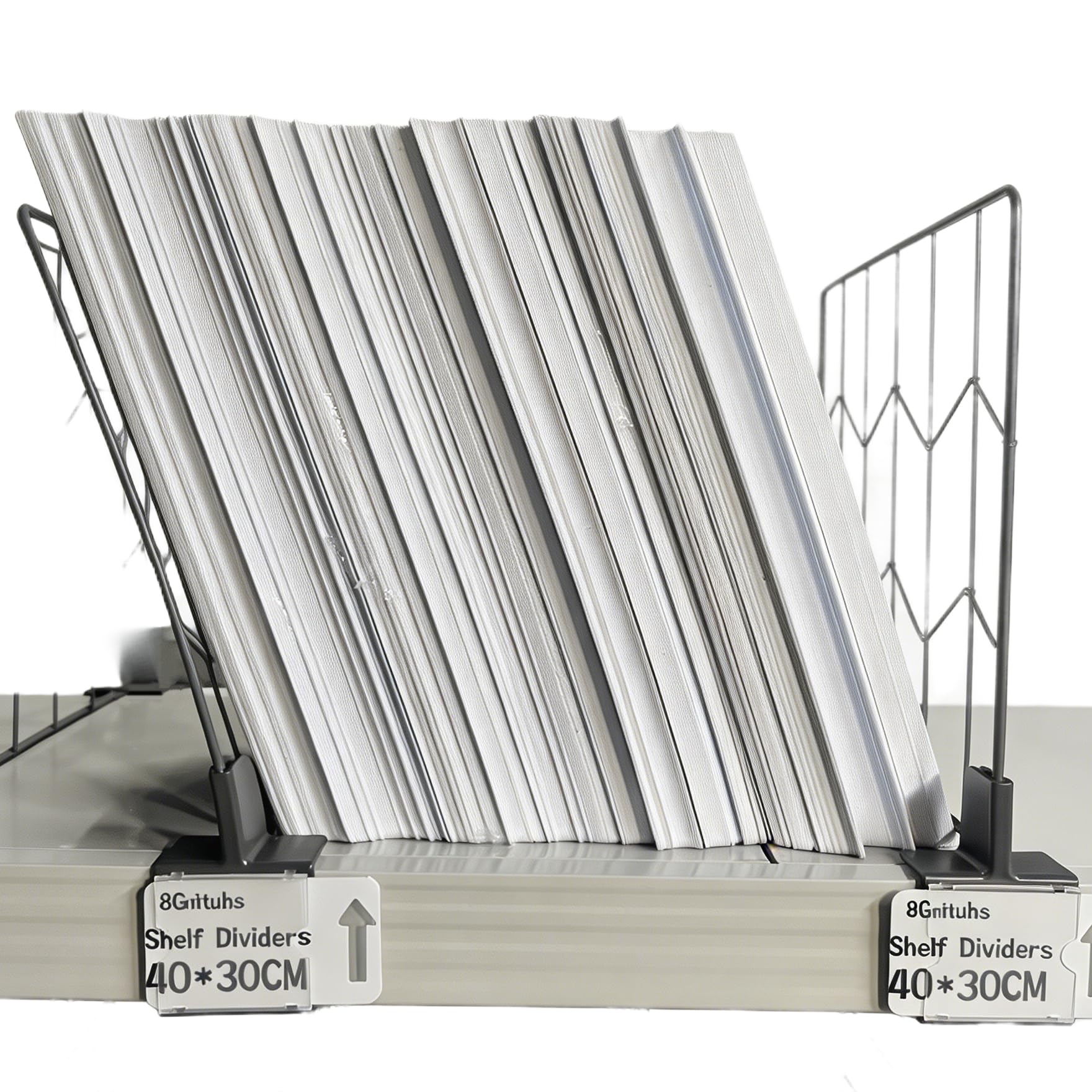 20 Piezas 40x40 cm, organización de Armario con separadores de estantería de Hierro - Organizador de estantería de Armario para Ropa, Toallas, Bolsos y Libros - separadores de estantería