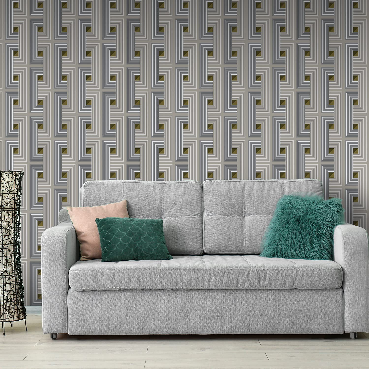 Excel 3D Design Wallpaper Roll for Covering Living Room, Bedroom Walls 57 Sqft (Z308-5)