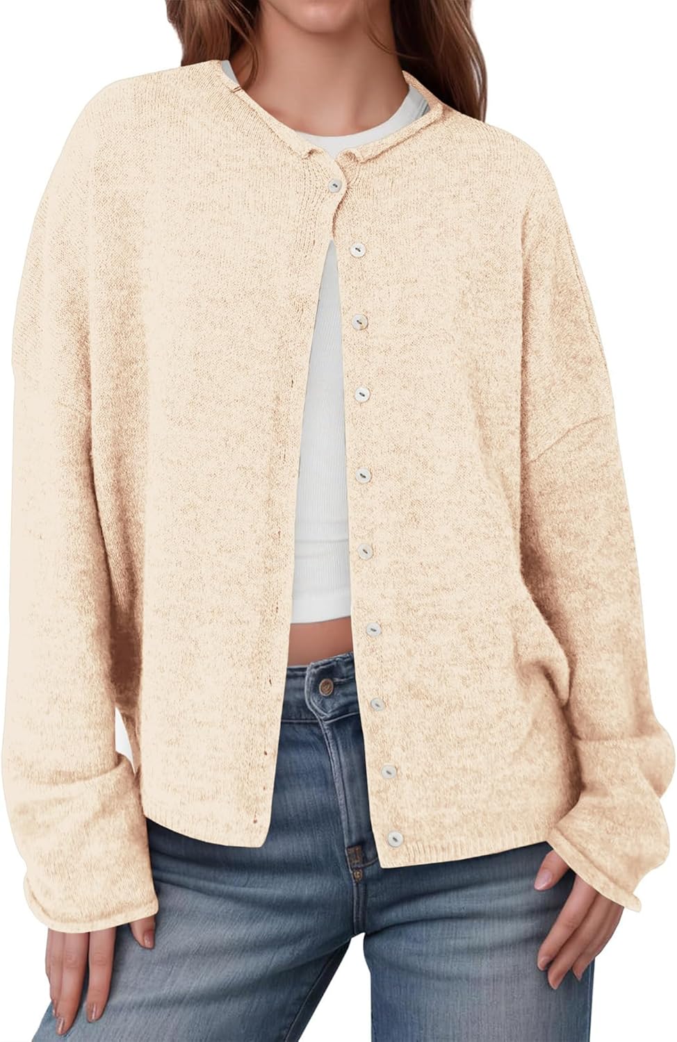 Womens Lightweight Open Front Cardigan Sweaters Casual Long Sleeve Sweater Tops Soft Knit Outfits Fall Winter 2025