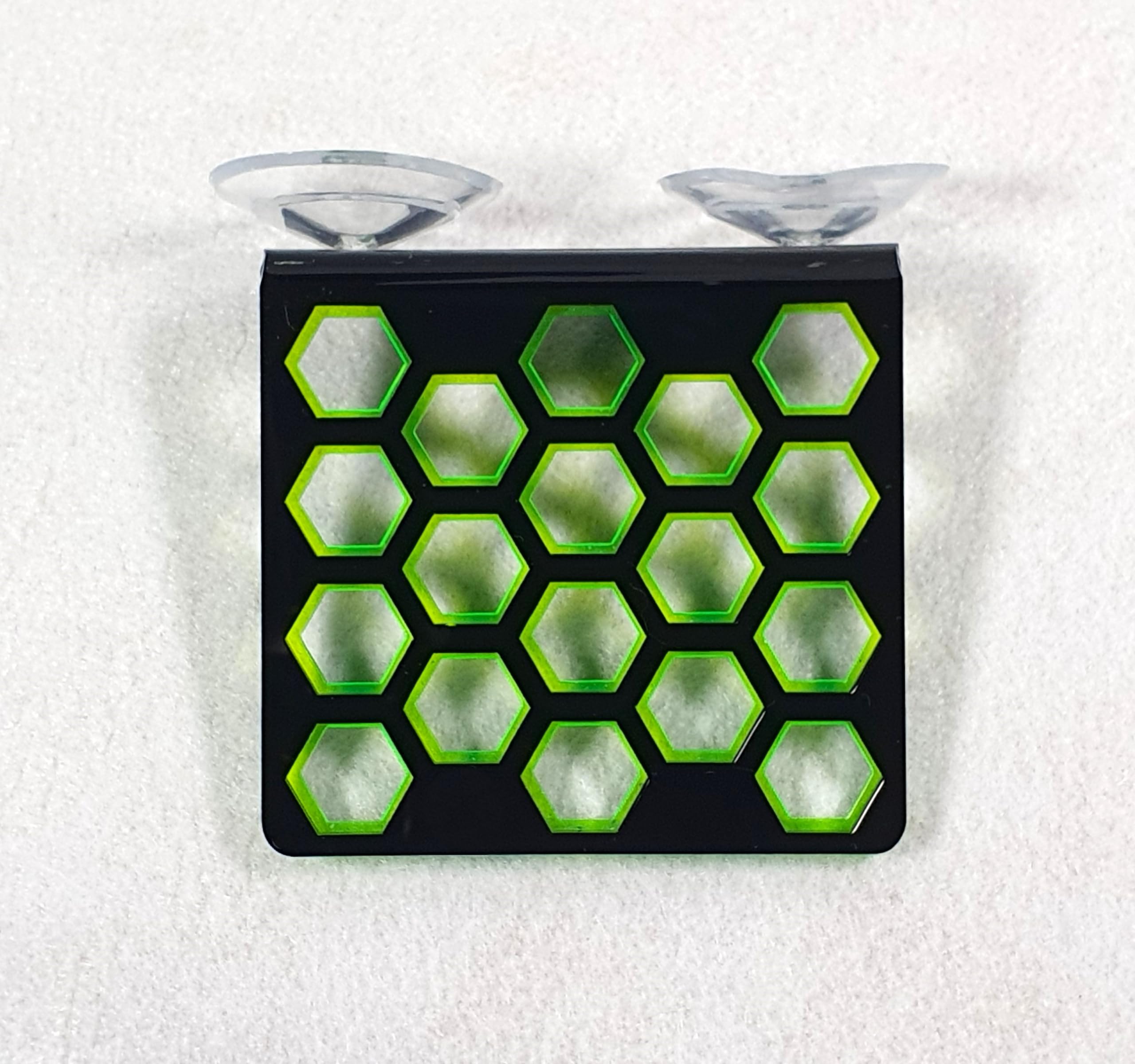Reef-Geeks Coral Frag racks, 3 Fluorescent colours. 3 Diffrent sizes. coral frag Plugs (Black and Green, Small)
