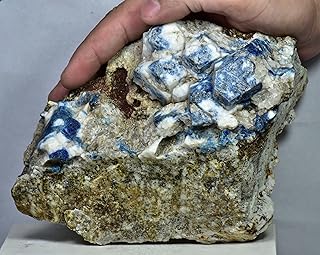 2033 Gram Fluorescent Sodalite Crystal W/Marialite Scapolite &Calcite On Matrix