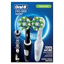 Oral-B Pro 1000 CrossAction Electric Toothbrush, Black and White, 2 Count gallery image