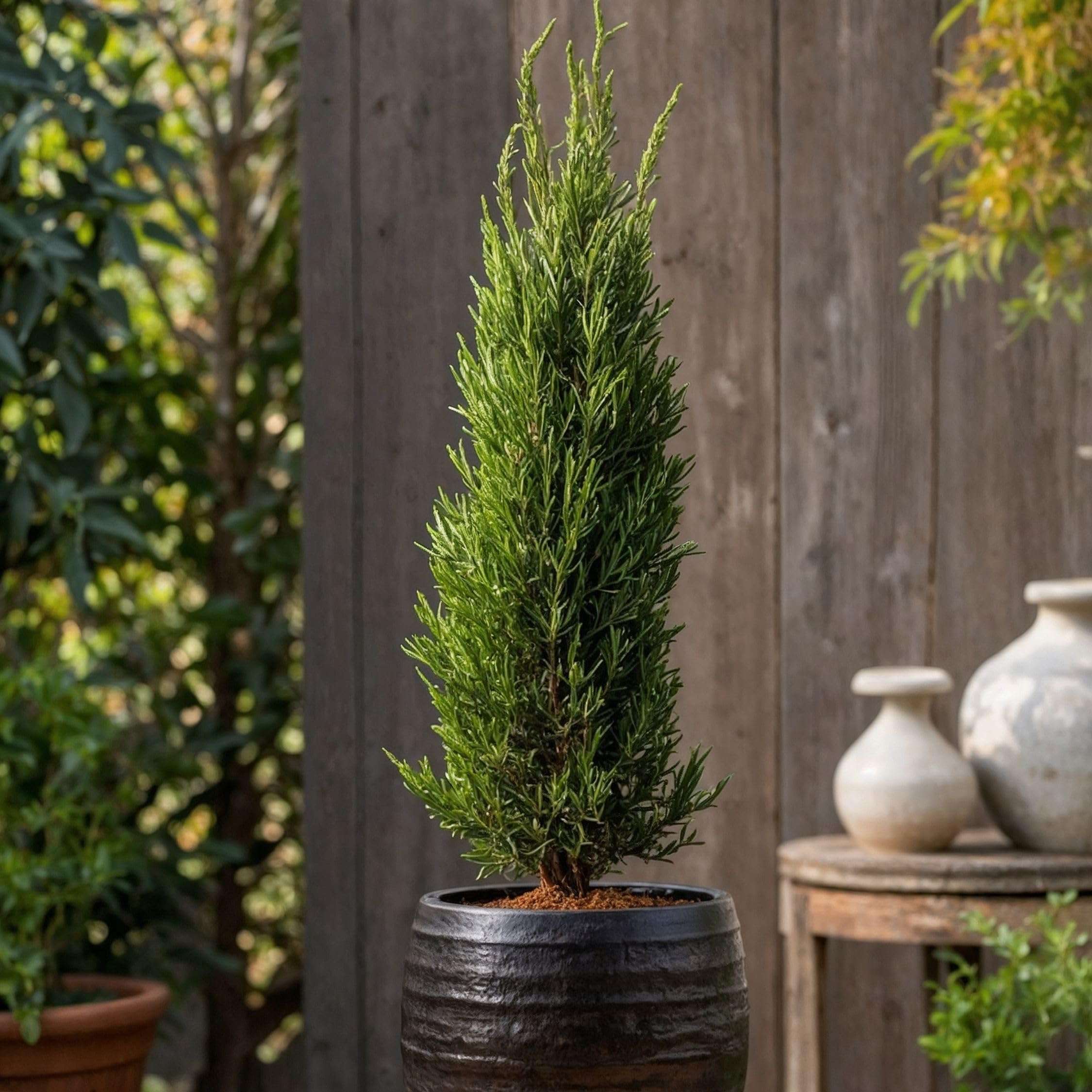 Plant in a Box - Cyprès de Toscane - Set de 2 - Cupressus sempervirens - Pot 19cm - Hauteur 70-80cm