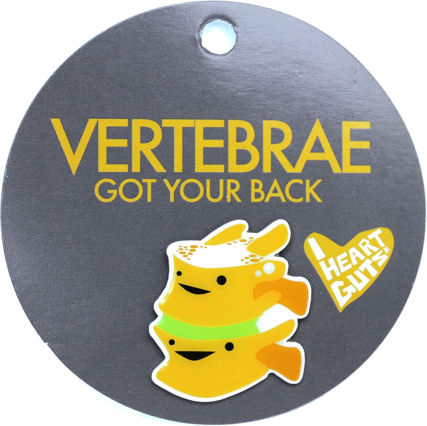 I Heart Guts Vertebrae Lapel Pin – We’ve Got Your Back Enamel Pin – Spinal Surgery Recovery Gift, Back Pain Support, Chiropractic & Orthopedic Awareness, Patient Encouragement, Medical Staff Gift