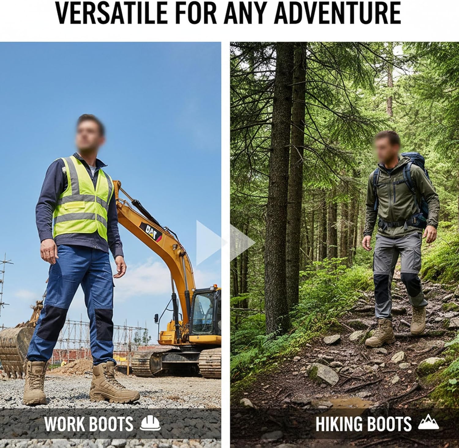 Mens Orthopedic Support Anti-Puncture Work Boots Waterproof Anti-Sprain Hiking Boots with Shock Absorption