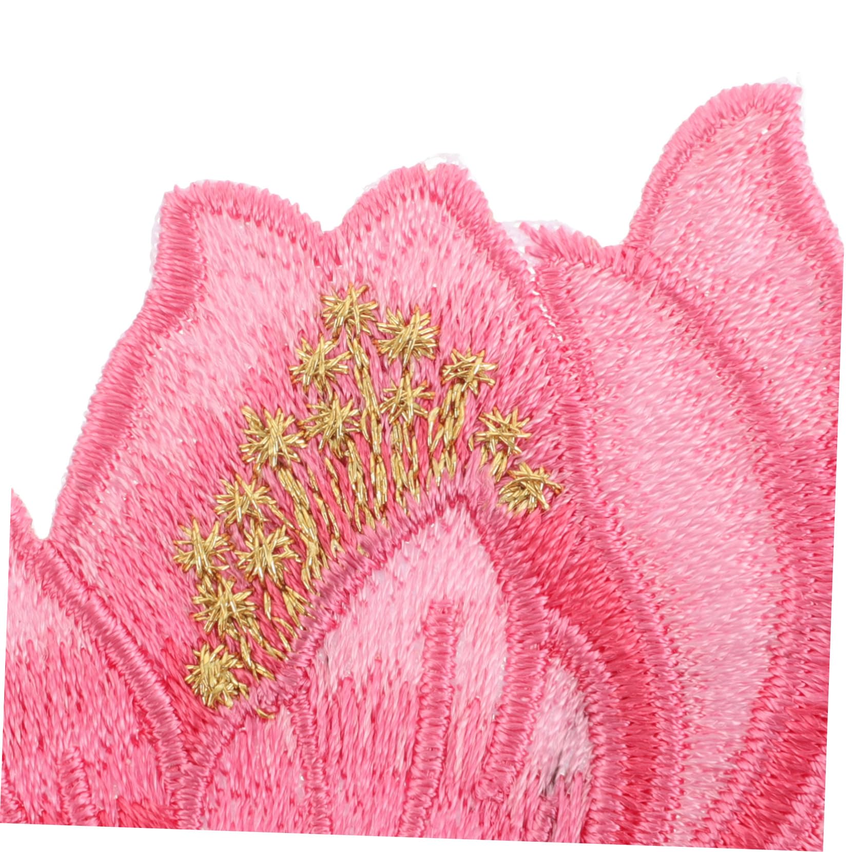 Kleiderapplikationen, Gestickte Blumen-Stoff-Patches, 4 Stück, Stickerei-Patch, Lotus-Eisen