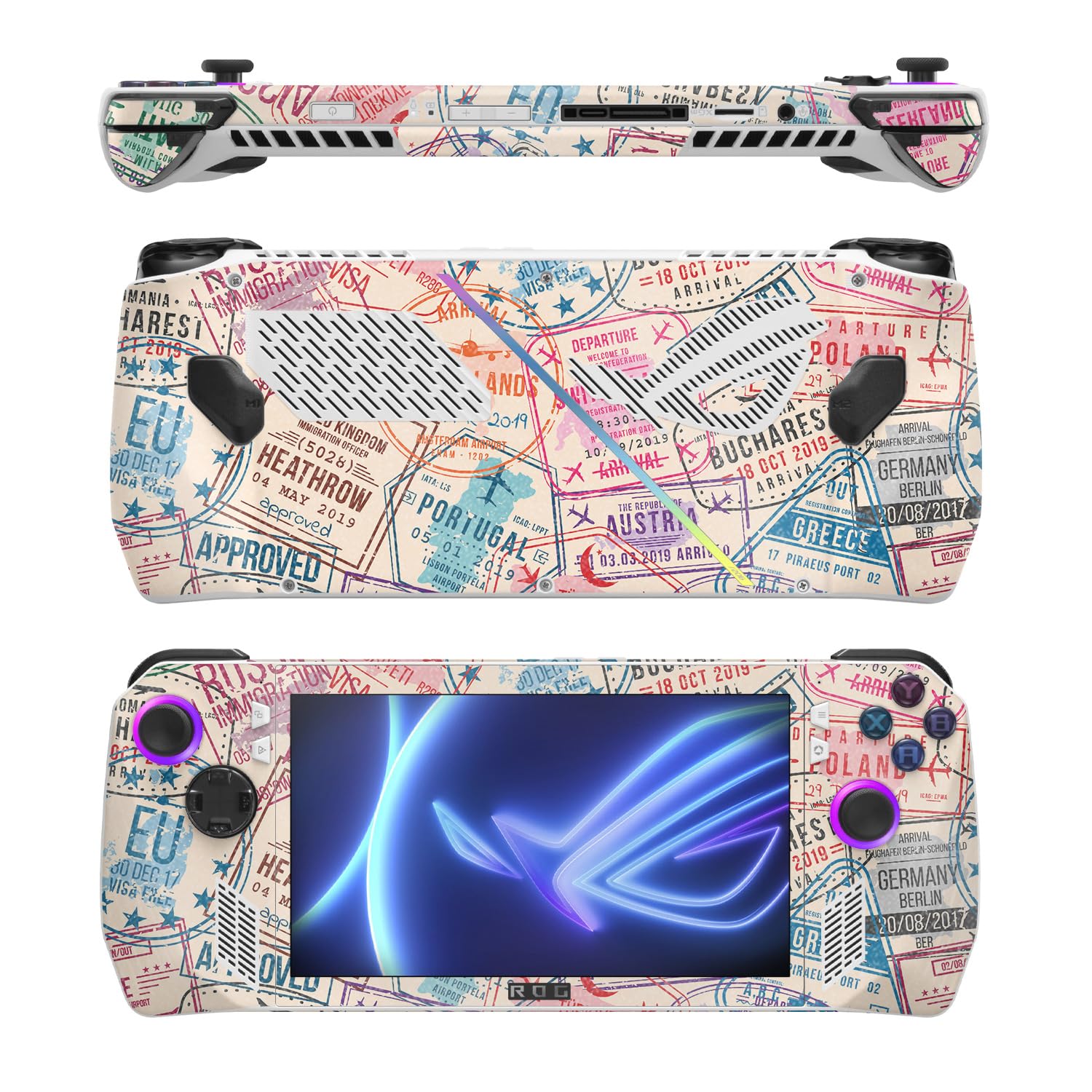 MightySkins Glossy Glitter Skin Compatible with Asus ROG Ally - Ive Been Everywhere | Protective, Durable High-Gloss Glitter Finish | Easy to Apply