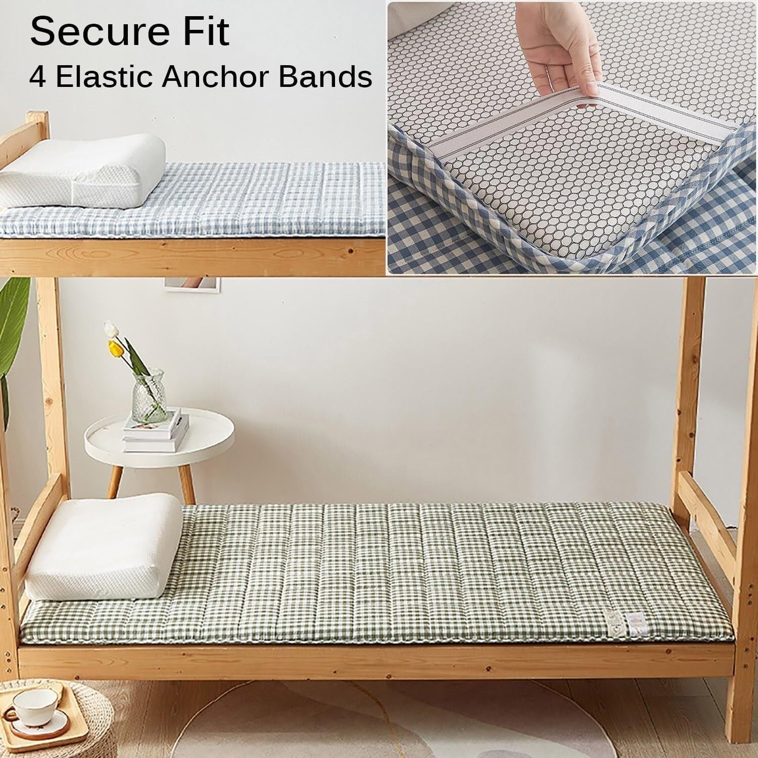 Futon giapponese trapuntato salvaspazio bed,Materasso futon da pavimento,Applicabile A Camera Da Letto/soggiorno/tappetino(01,180x200cm)
