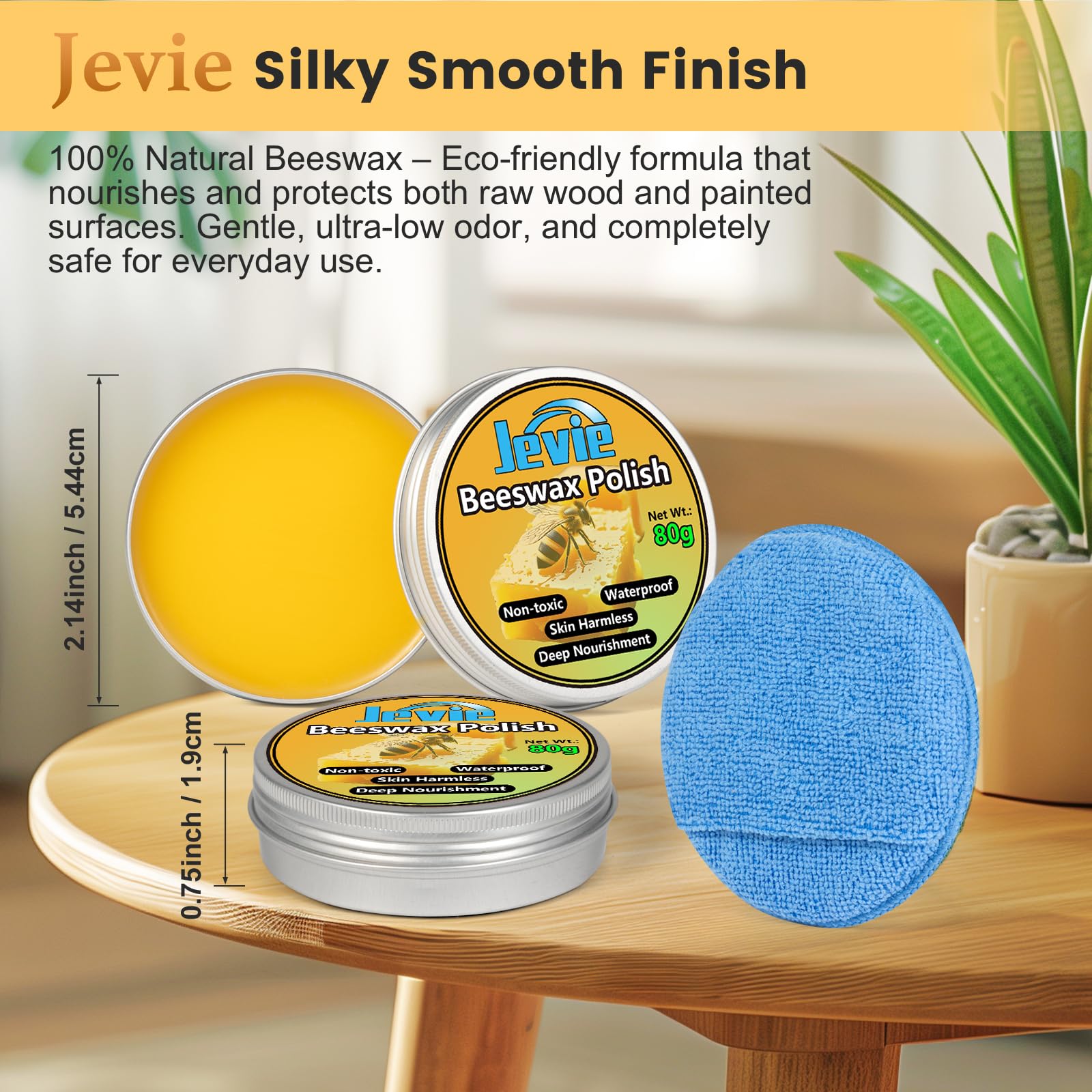 Amazon.com: Jevie Natural Beeswax Furniture Polish & Wood Finish