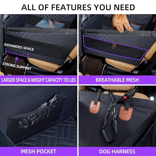 Foto 5 de 6 de TKYZ Asiento de Coche para Perros medianos, Extensor de Asiento Trasero para Perros