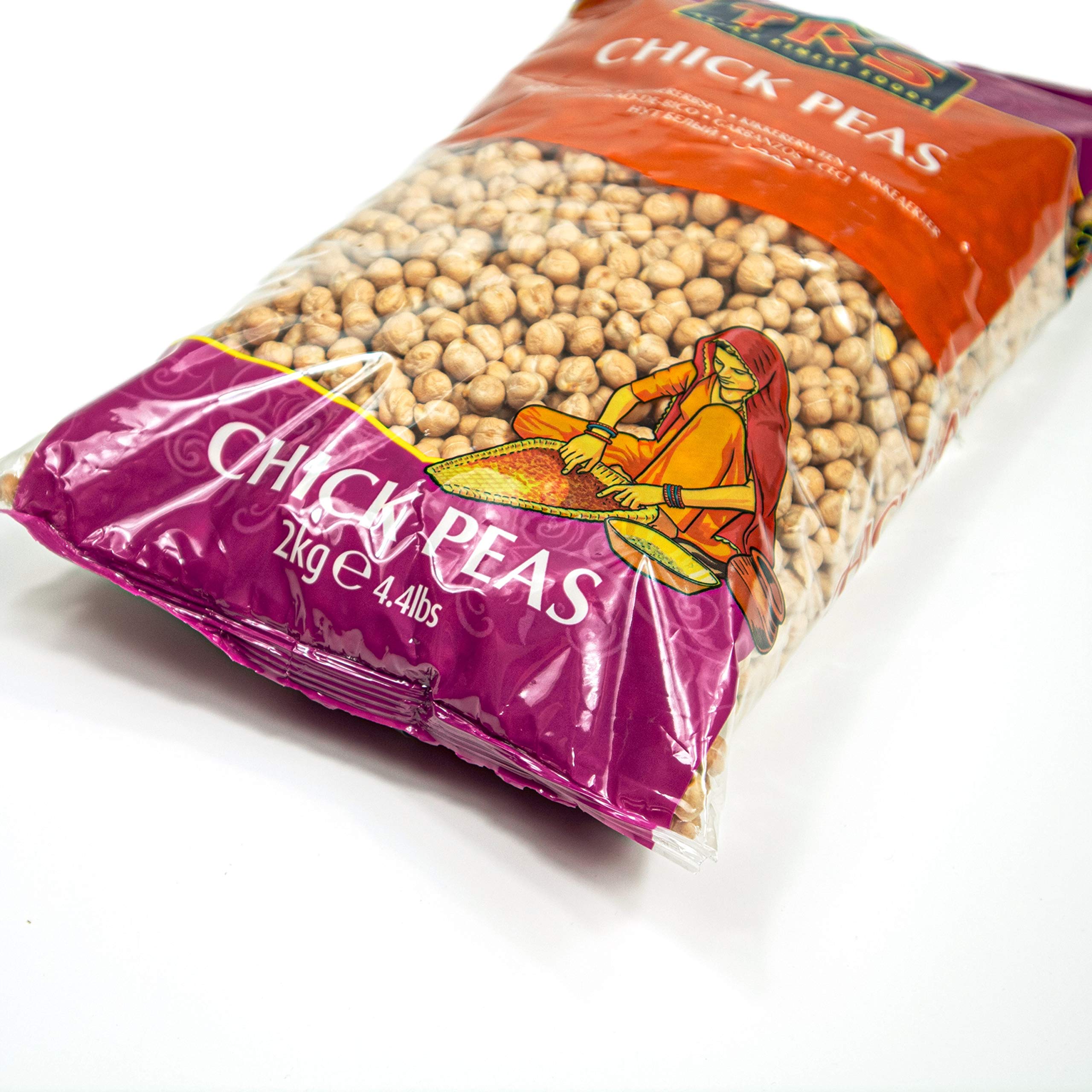 TRS - 3er Pack Premium Kichererbsen getrocknet in 2 kg Großpackung - Chick Peas ungekocht