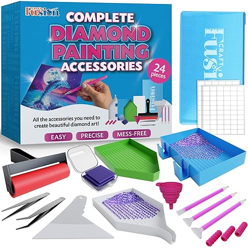 Craft Fusion Diamond Painting Tools and Accessories - Diamond Art Kits for Adults and Kids - DIY Gem Art Supplies for Adults