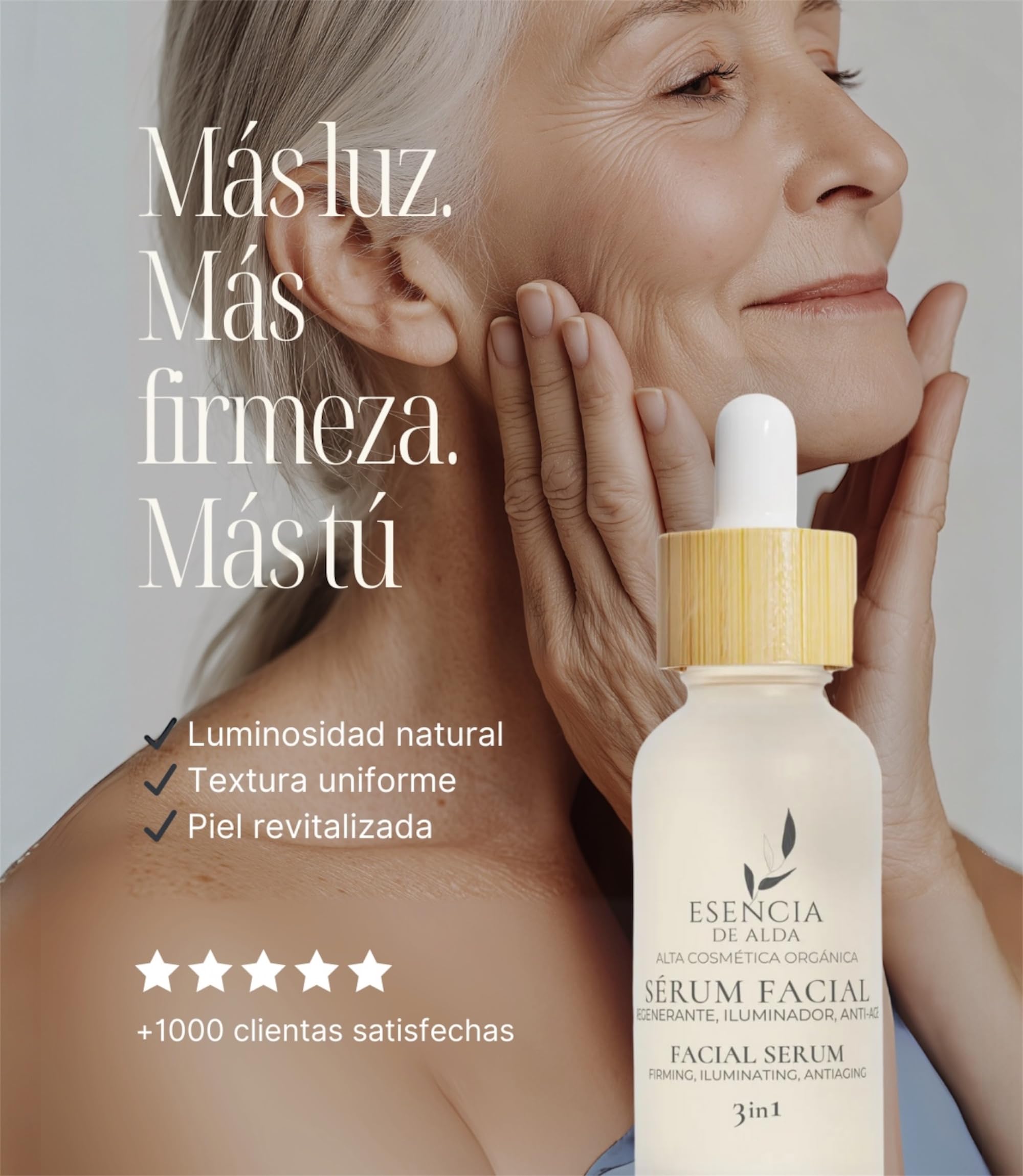 Set Platinum – Contorno de Ojos Efecto Flash + Sérum Facial 3 en 1 + Crema Facial Despigmentante Anti-Edad – Rutina Facial Completa para Luminosidad y Firmeza