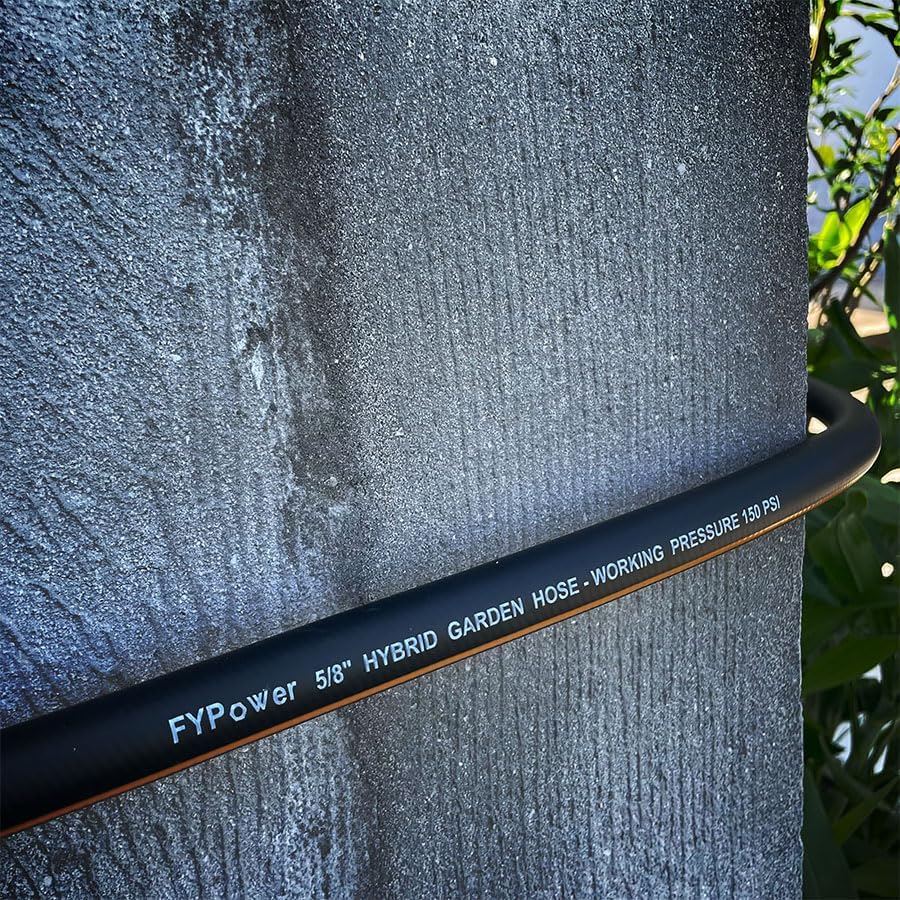 Miniatura 7 de Manguera de jardín híbrida de 50 pies x 58 pulgadas, resistente, flexible, ligera, resistente a las torceduras con mango de agarre giratorio,