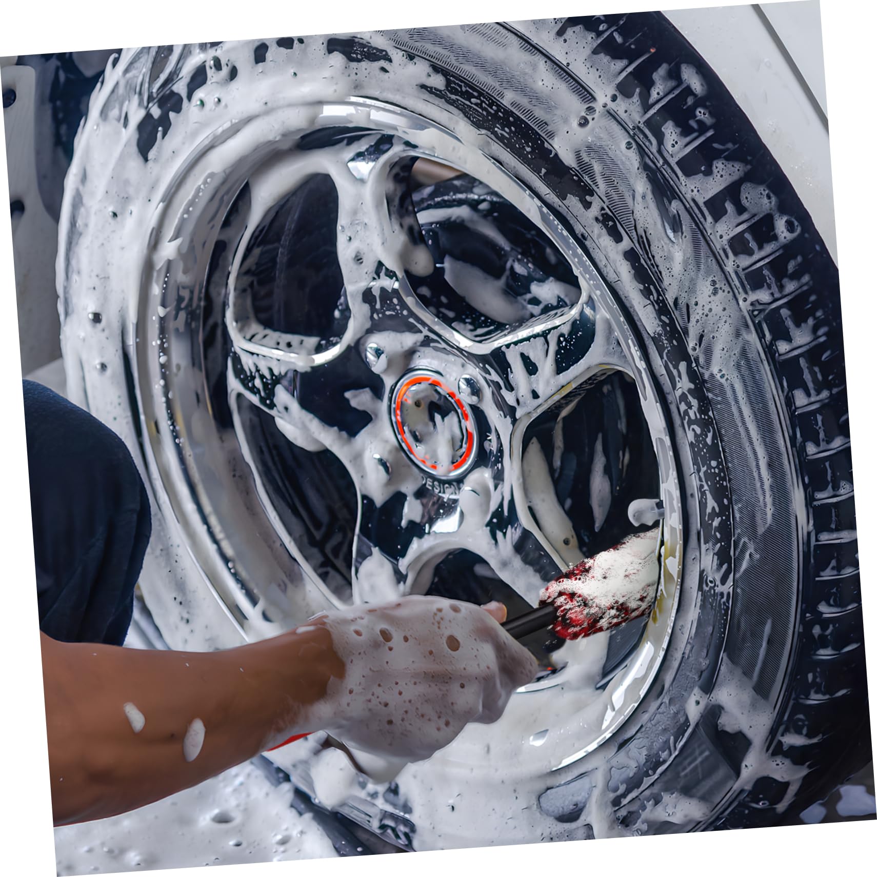 Cabilock 12pezzi Spazzole per Pulizia Pneumatici Testa Flessibile Spazzola Detailing per Cerchioni e Ruote Auto Strumenti Pulizia Auto