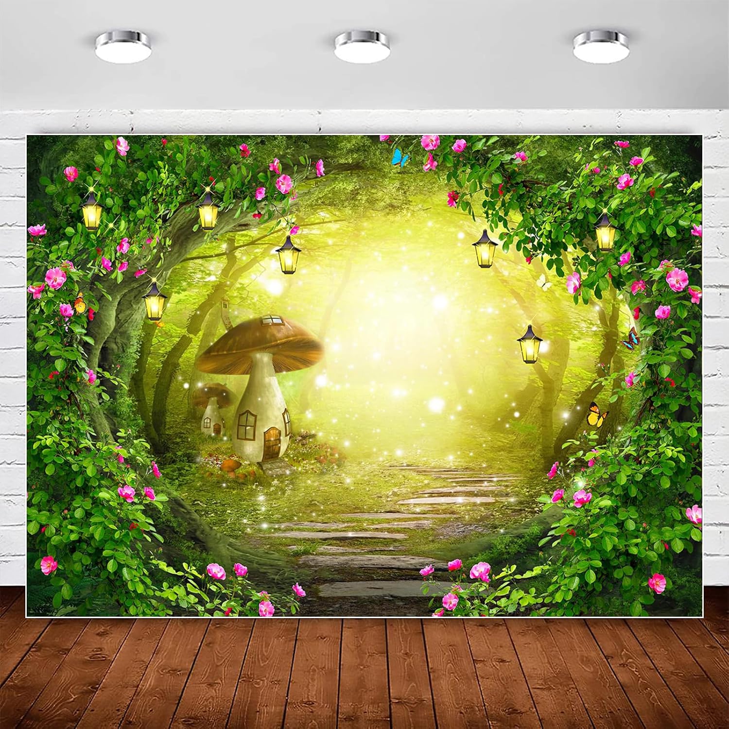 Amazon.com : Spring Enchanted Fairy Forest Backdrop for Photography ...