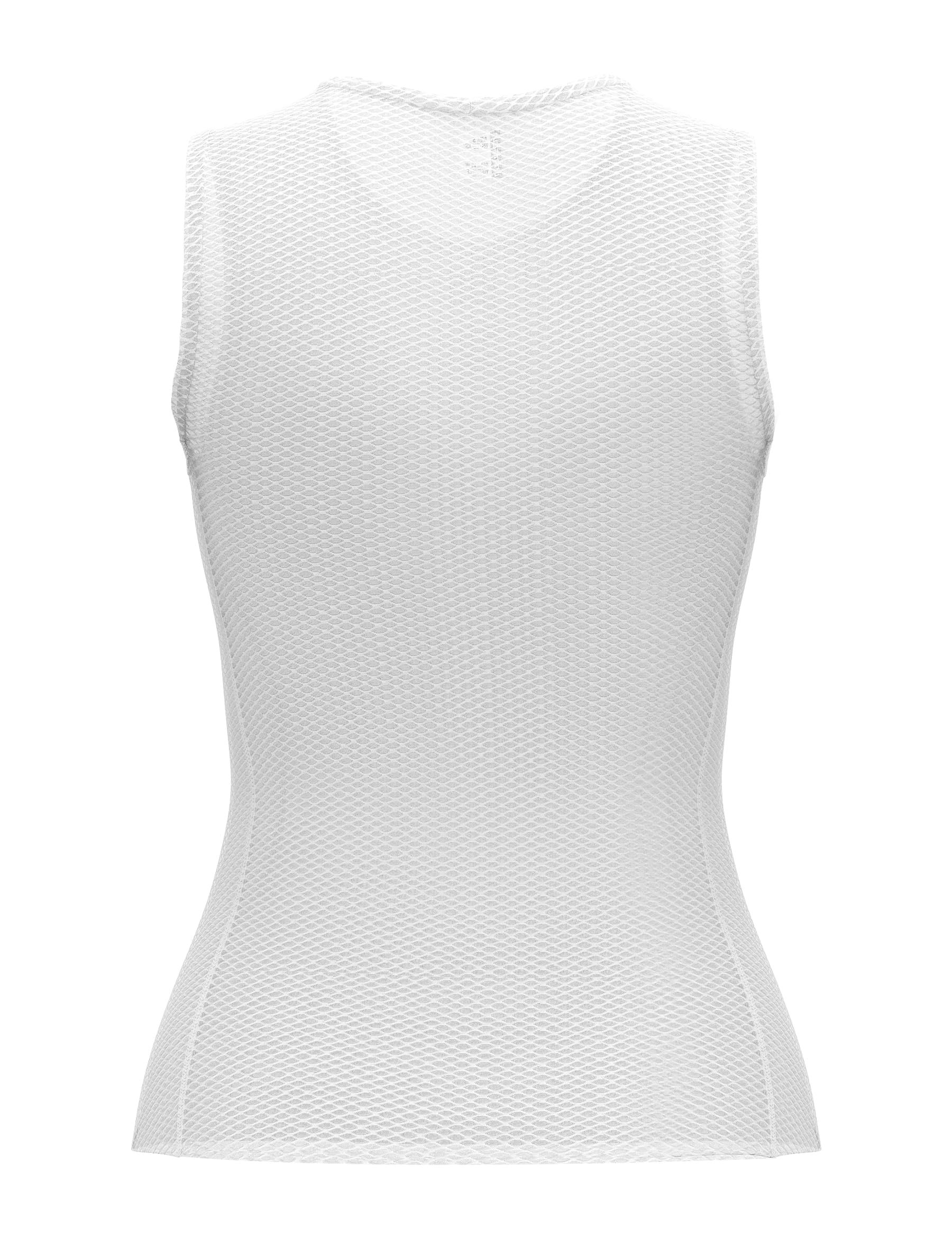 LAMEDA Cycling Base Layer Women Quick Dry Sleeveless Cycling Jersey Compression Mesh Undershirt Breathable Biker Shirts White