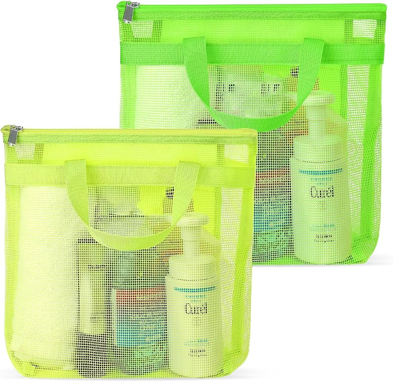 Necessaire organizadora de banho em tela com zíper A.DASHER, pacote com 2