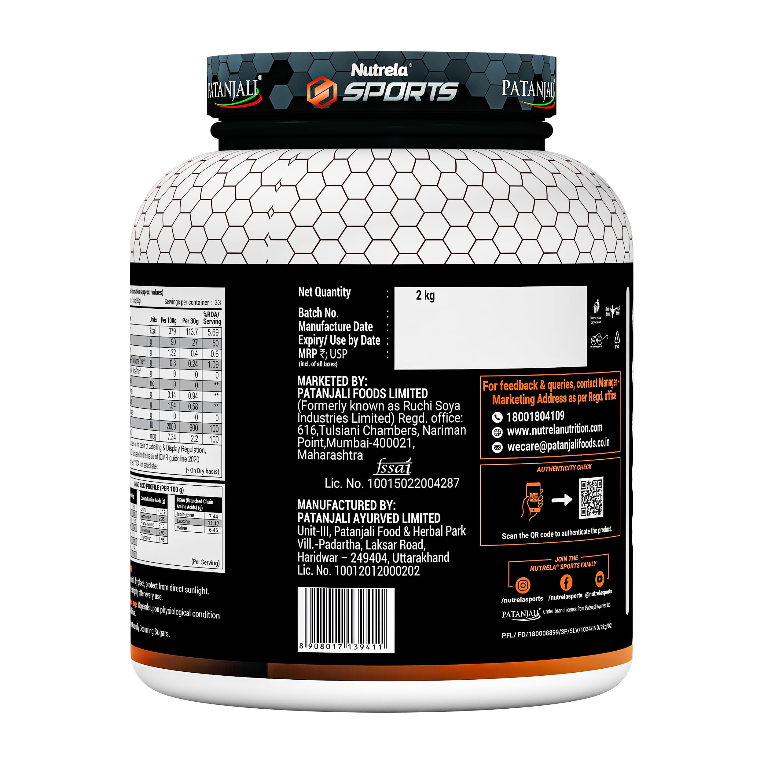 Nutrela Sports IsoVeda Whey Protein Combo - 2kg (Vanilla) & 100g Creatine Monohydrate — Amazon image 4