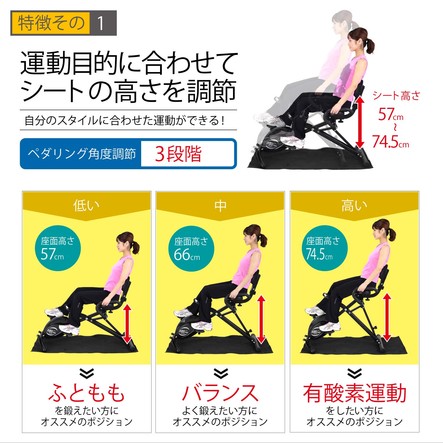♪ALINCO アルインコ 3WAYバイク BK2000 マット付き 札幌■ Amazon.co.jp: アルインコ(ALINCO) 3WAYバイク BK2000 ペダリング角度